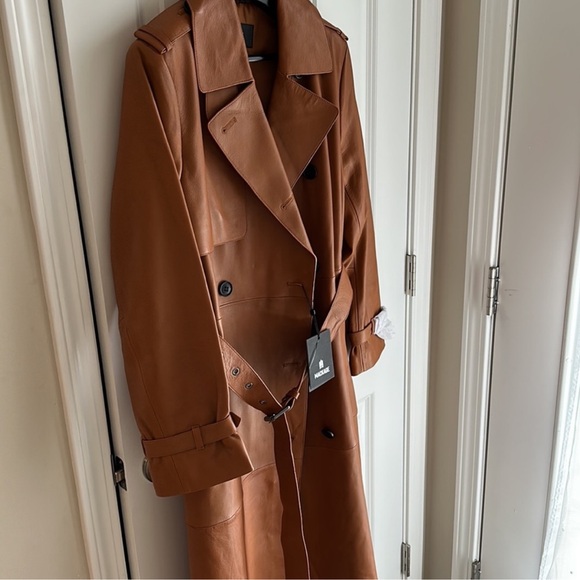 Mackage GAEL-Z Leather trench coat with belt - Picture 8 of 11